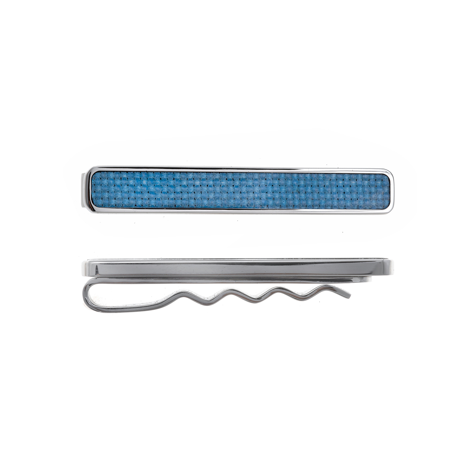 Jewelrywe Fermacravatta Uomo In Acciaio Inox Con Zircone - Colore Argento, 6cm, Elegante