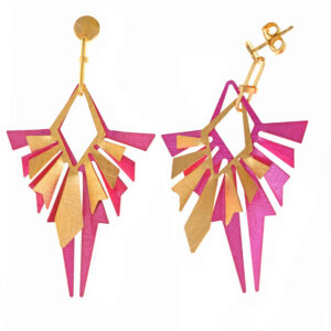 pendientes grandes colores Salvatore Plata