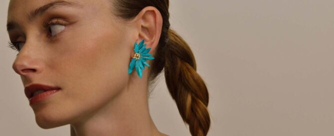 pendientes grandes colores Salvatore plata
