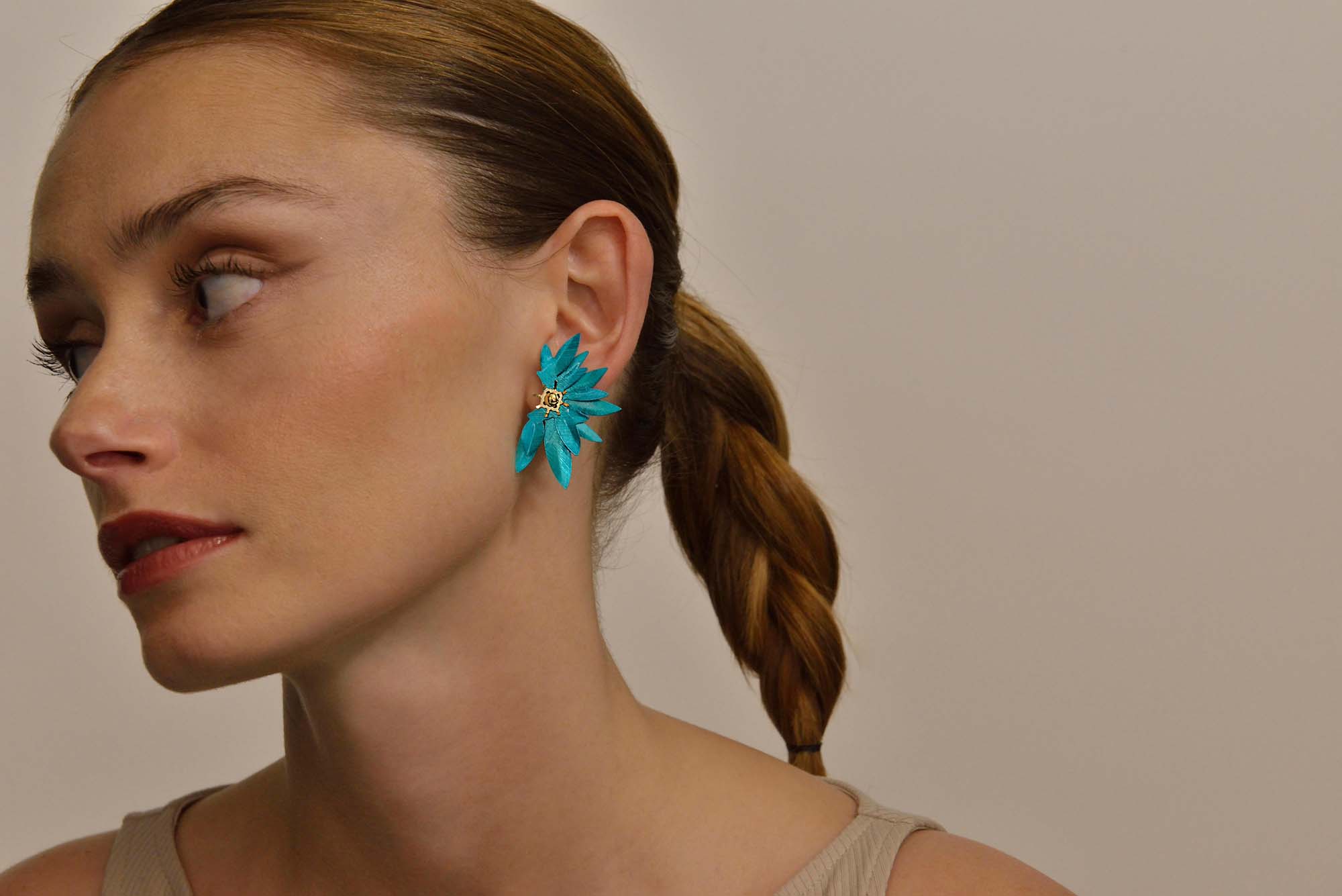 pendientes grandes colores Salvatore plata