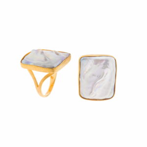 perlas de agua dulce anillo