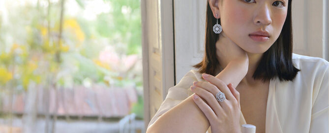 pendientes novia plata