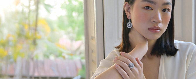 pendientes novia plata