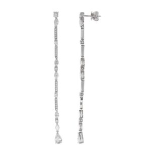 pendientes novia plata