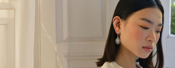 pendientes novia plata