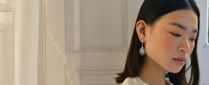 pendientes novia plata