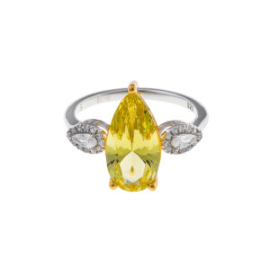 Anillos de plata con piedras para mujer_amarillo