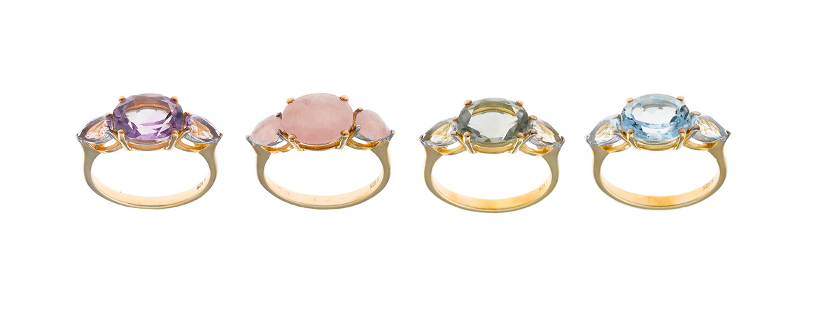 anillos plata con piedras para mujer Caramel collection