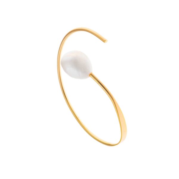 Pulsera de perlas naturales rigida