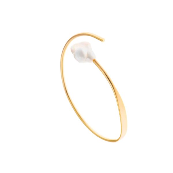 Pulsera de perlas naturales rigida
