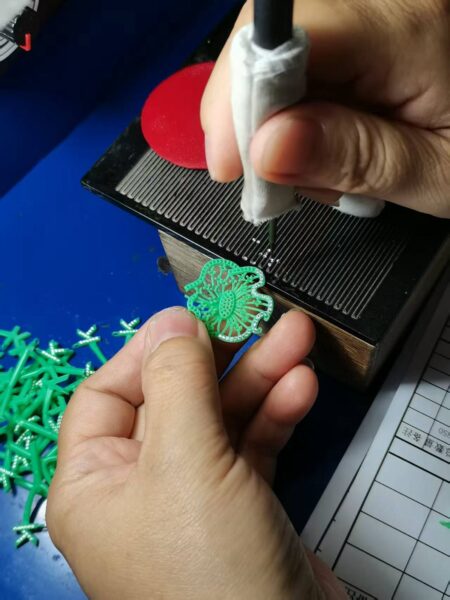 pendientes de flor grandes, proceso de fabricacion circonitas