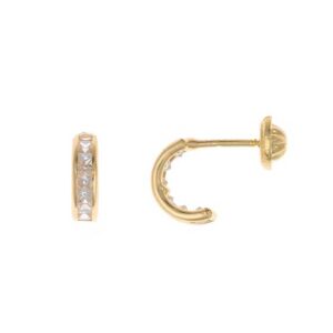 Pendientes de plata para niñas cierre rosca