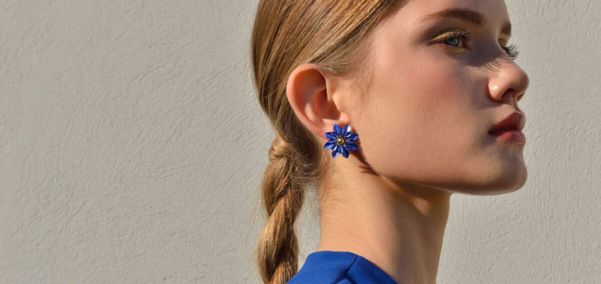 pendientes de flor grandes de colores