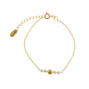 Pulsera de perlas naturales y esfera