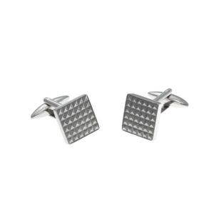 gemelos de hombre para bodas plata con ptextura y volumen