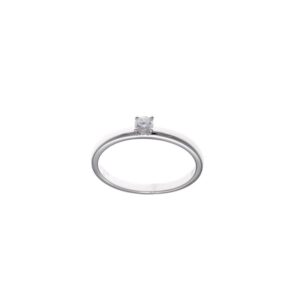 ANILLO NOVIA MINIMAL CIRCONITAS PLATA