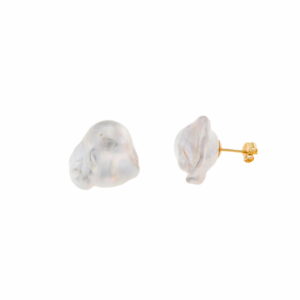 Pendientes dorados para boda con perlas