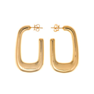 Pendientes dorados para boda de aro