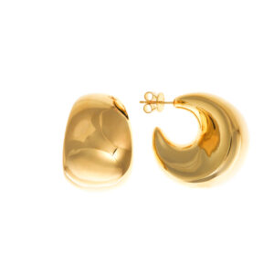 Pendientes dorados para boda de aro