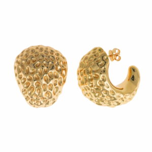 Pendientes dorados para boda de aro