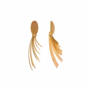 Pendientes dorados para boda largos